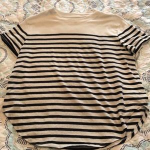 Womens black and white striped t shirt